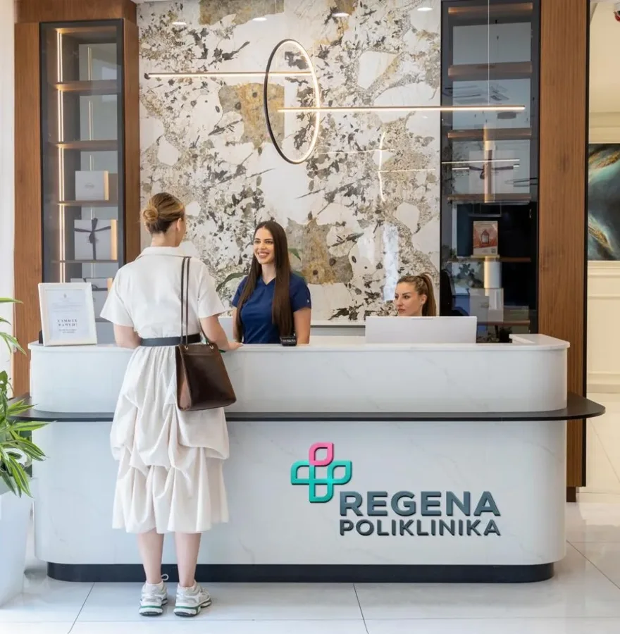 Recepcija Poliklinike Regena, Novi Sad